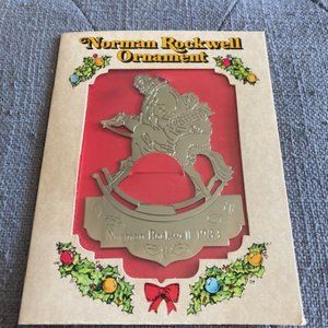 Set of 2 Norman Rockwell 50th anniversary collectors ornaments
